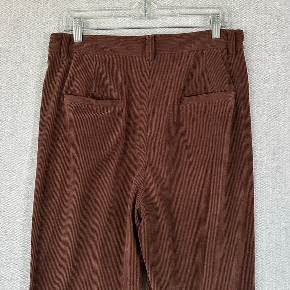 Commense Revolve Brown Corduroy Wide Leg Pants Relaxed Fit Size XL - Picture 5 of 8